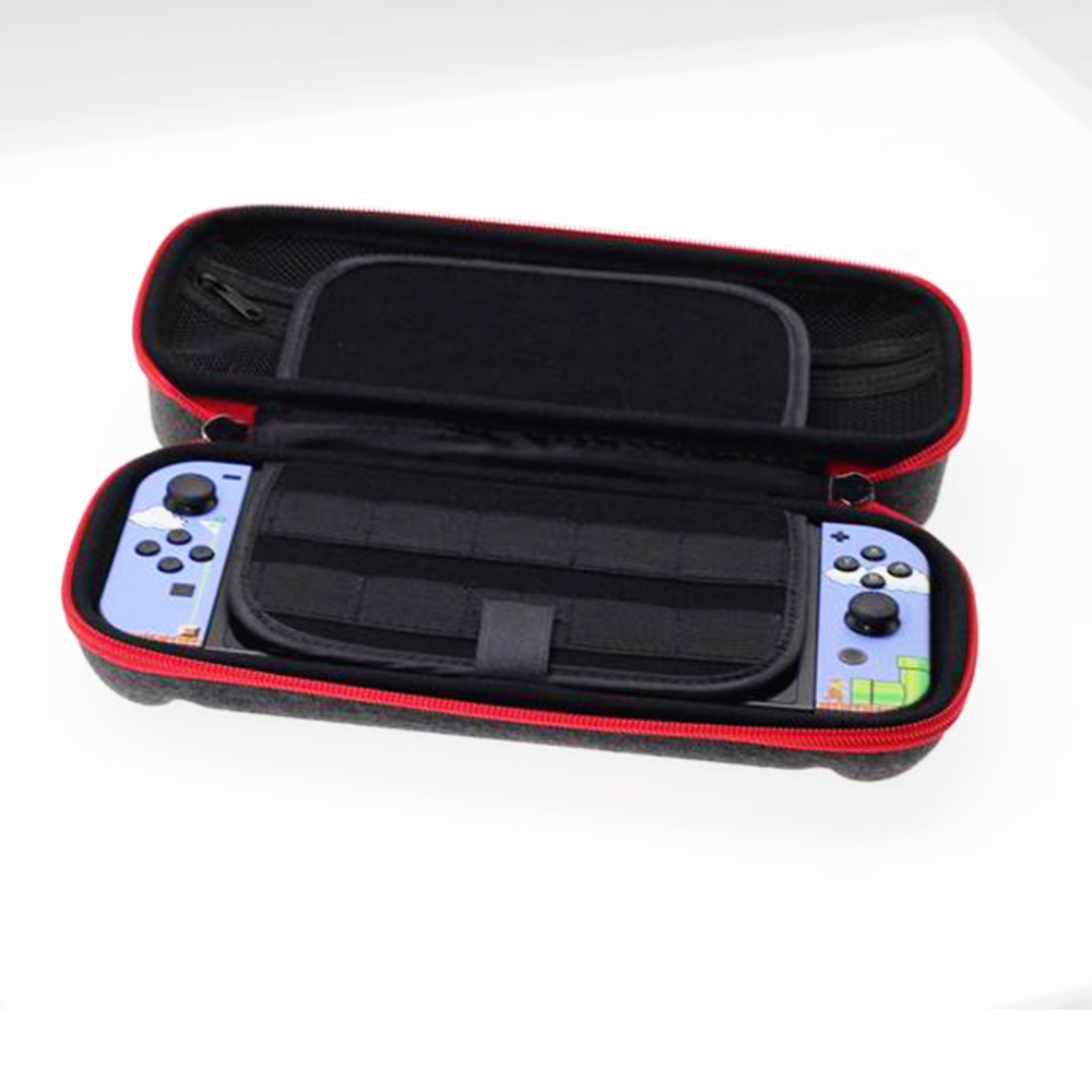 开关盒EVA硬壳便携旅行袋适用于任天堂Switch，存储20个游戏盒，移动电源和两个额外的游戏手柄